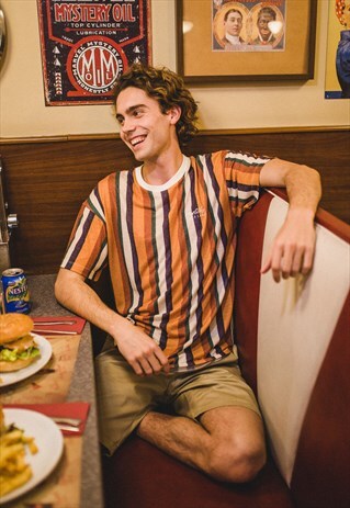 KAOTIKO VERTICAL STRIPES T-SHIRT