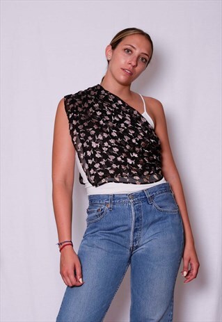VINTAGE UNISEX FLORAL SCARF
