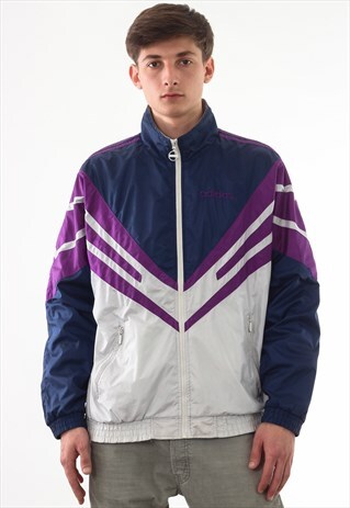 VINTAGE ADIDAS ORIGINALS TRACKSUIT 90S WHITE PURPLE