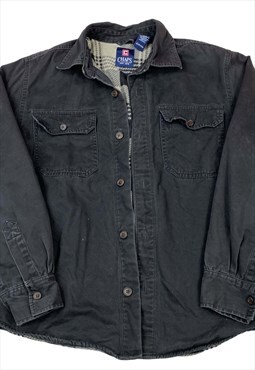 Black full button up chaps jacket