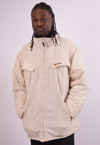 LOTTO MENS VINTAGE JACKET MEDIUM WHITE 90S