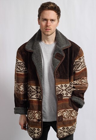 VINTAGE AZTEC NAVAJO SHERPA JACKET