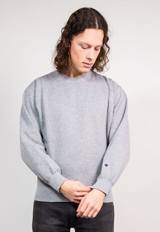 VINTAGE 90'S GREY CHAMPION SWEATSHIRT JUMPER