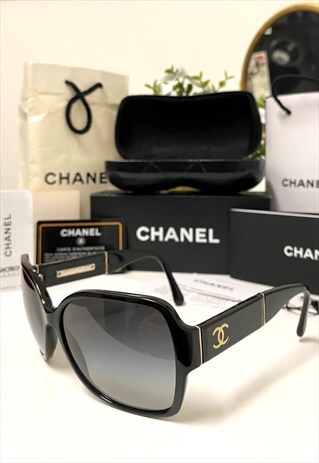 Vintage Y2K Authentic Chanel CC 1345 Oversized Sunglasses