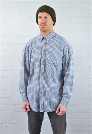 VINTAGE LEVI'S LIGHT BLUE CHECKED SHIRT
