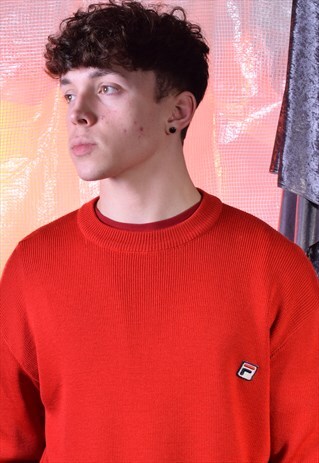 FILA RED KNITTED JUMPER