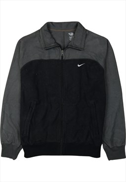 Vintage 90's Nike Fleece Jumper Swoosh Full Zip Up Black,