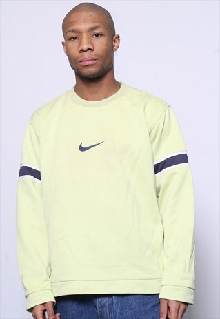 VINTAGE NIKE BIG LOGO SWEATSHIRT YELLOW