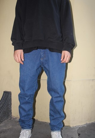 VINTAGE 90' OLDSCHOOL STRAIGHT DENIM TROUSERS