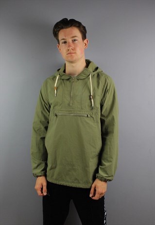 VINTAGE ABERCROMBIE AND FITCH HOODED WINDBREAKER CAGOULE IN