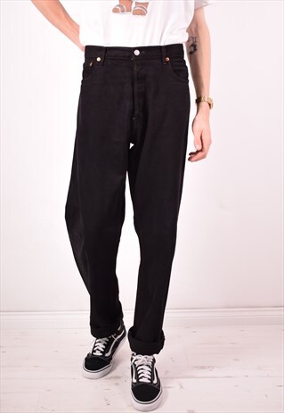 LEVI'S MENS VINTAGE JEANS W38 L34 BLACK 90S