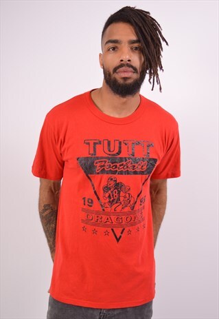 VINTAGE RUSSELL ATHLETIC T-SHIRT TOP RED