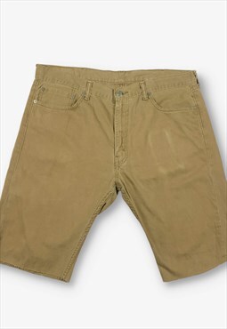 Vintage Levi's 505 Cut Off Denim Shorts Beige W38 BV19236