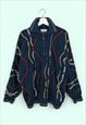 CARLO COLUCCI Vintage 90's Wavy Retro Old-school Sweater