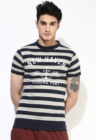 STRIPE T-SHIRT. PRINTED T-SHIRT. ORGANIC COTTON.