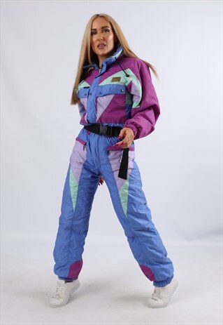 VINTAGE TIGARA FULL SKI SUIT SPORTS SNOW UK 10 S (Y4C)