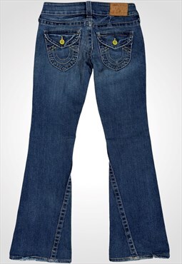 True Religion flared vintage jeans y2k blue embroidered