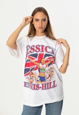 Jessica Ennis-Hill Unisex Printed T-Shirt in White