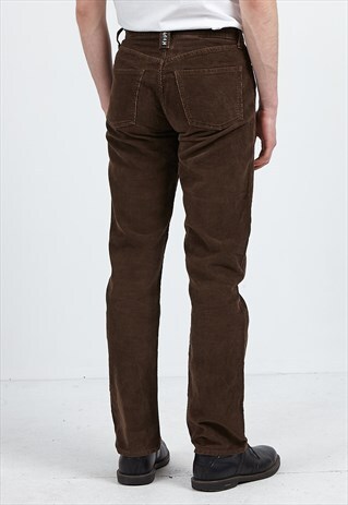 VINTAGE BROWN REPLAY CORDUROY TROUSERS BOTTOMS