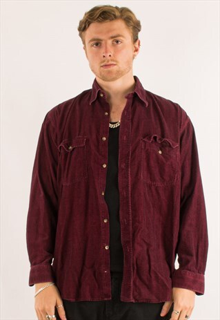 VINTAGE RED CORDUROY SHIRT