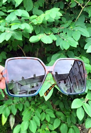 70'S STYLE LARGE TORTOISE SHELL OMBRE SUNGLASSES