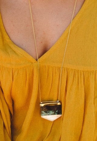 RESIN GREEN LONG NECKLACE GIRLFRIEND CHRISTMAS GIFT CHEAP