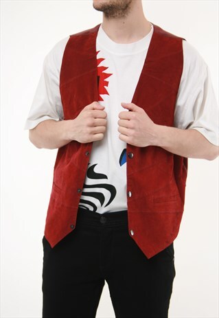 90S VINTAGE DONT STOP LEATHER WAISTCOAT VESTS 14176