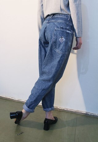 VINTAGE JEANS WITH PATCHES