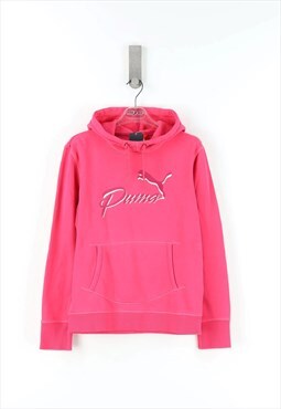 Puma Big Logo Hoodie in Pink - XS