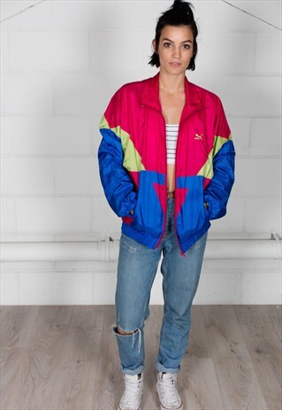 VINTAGE PUMA RETRO LOGO UNISEX SHELL JACKET