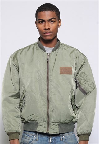 VINTAGE AVIREX BOMBER JACKET GREEN