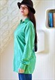 LONG GREEN CROCHET VINTAGE SHIRT