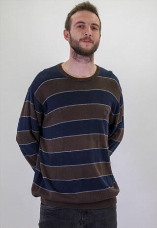 VINTAGE CHAPS STRIPED SWEATER IN XL