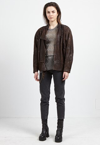 VINTAGE BROWN LEATHER JACKET