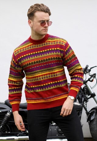 BENETTON NORDIC KNITTED JUMPER