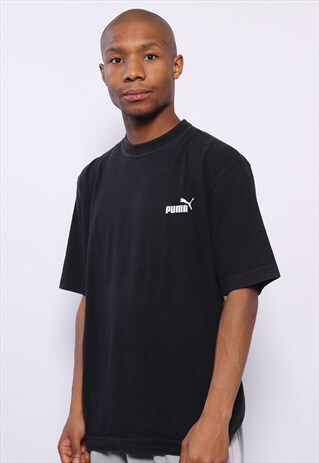 VINTAGE PUMA CHEST LOGO T-SHIRT BLACK