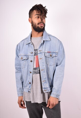 CARRERA MENS VINTAGE DENIM JACKET MEDIUM BLUE 90'S