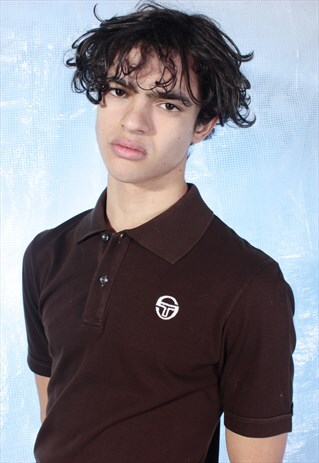 VINTAGE SERGIO TACCHINI BROWN POLO SHIRT