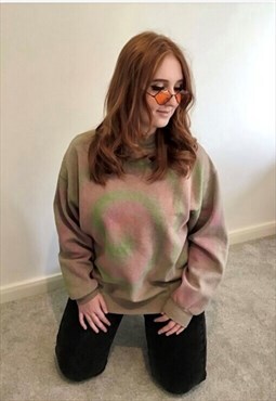 80s  acid house neon swirl rework oversized sweatshirt 