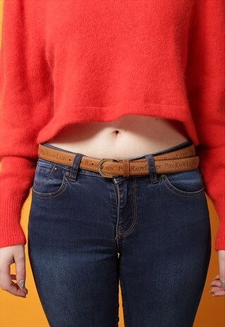 POLO RALPH LAUREN BROWN LEATHER BELT