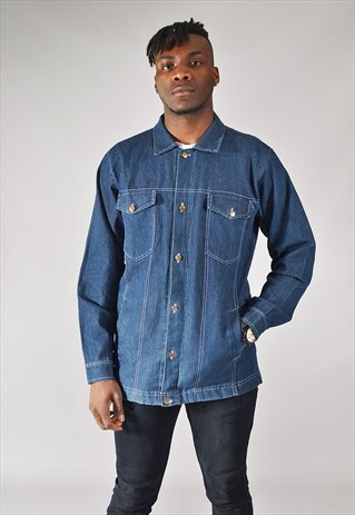 VINTAGE WRANGLER DENIM JACKET DARK BLUE