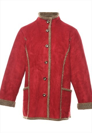BEYOND RETRO VINTAGE L.L. BEAN MAROON & LIGHT BROWN SHEARLIN
