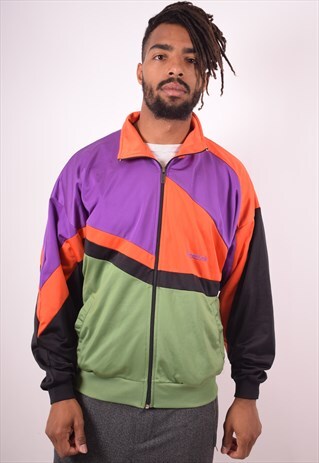 REEBOK MENS VINTAGE TRACKSUIT TOP JACKET XL MULTI 90S