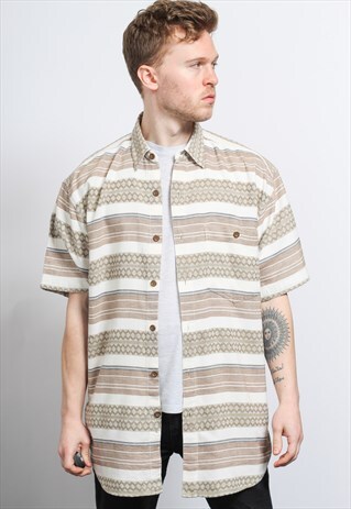 VINTAGE AZTEC PATTERNED SHIRT