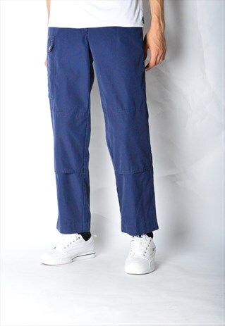 VINTAGE 80S UNISEX NAVY BLUE CARGO PANTS