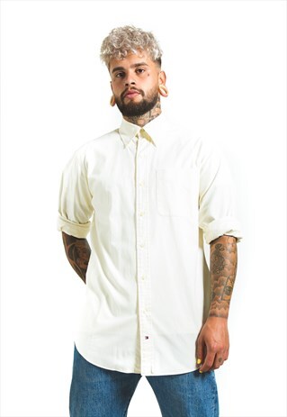 VINTAGE 80S TOMMY HILFIGER CLASSIC SHIRT / S6535