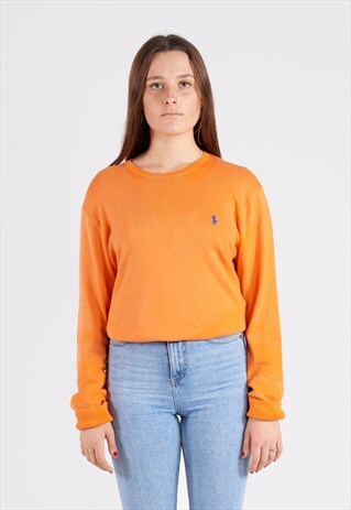VINTAGE RALPH LAUREN ORANGE KNIT JUMPER