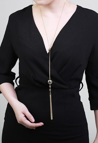 CLARA GOLD TASSELS NECKLACE