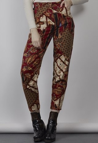 VINTAGE 80'S CHAIN PRINT JEANS