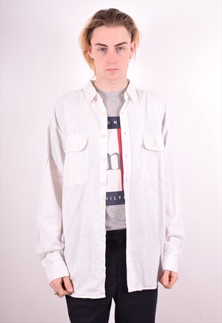 LEVI'S MENS VINTAGE SHIRT XL WHITE 90S